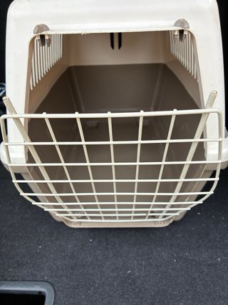 Transportín perro mediano beige/blanco