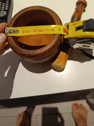 Almirez vintage de madera