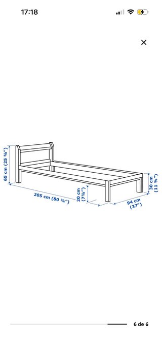 Cama NUEVA en caja - individual Neiden Ikea madera