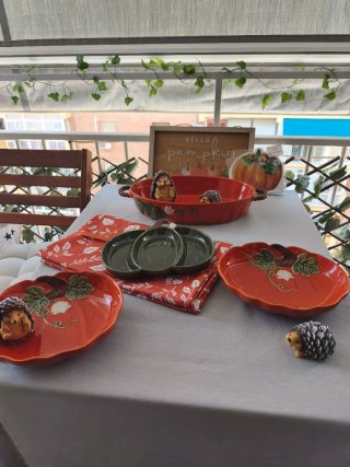 Platos de cerámica otoño