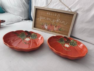 Platos de cerámica otoño