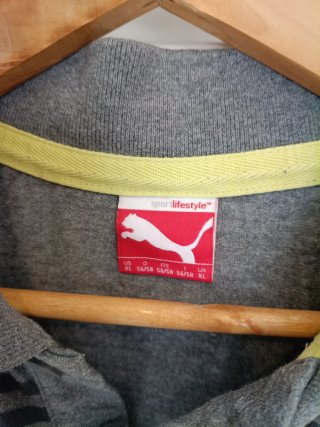 Polo Puma Talla XL Gris y Amarillo