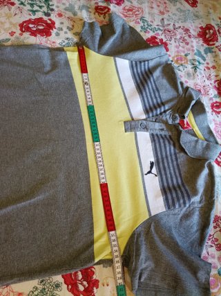 Polo Puma Talla XL Gris y Amarillo