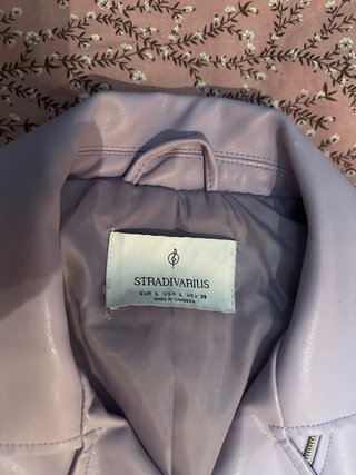 Chaqueta mujer imitación cuero lila nueva talla L