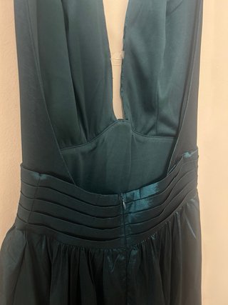 Vestido escote Halter Turquesa profundo