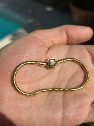 Pulsera Pandora Serpiente con Rosa Roja