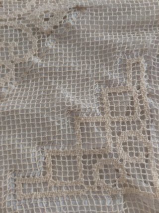 Tovaglietta uncinetto rete pescatore a mano cm 85x