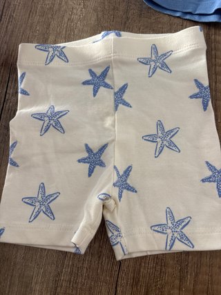 Lote 2 Shorts Bebé 3-6 Meses Estrellas Marinas