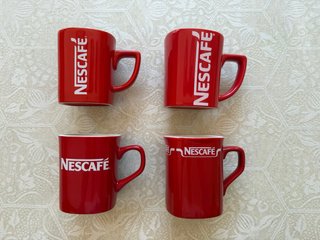 Tazas Nescafé Vintage Rojas (4 uds)