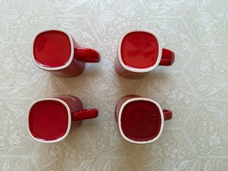 Tazas Nescafé Vintage Rojas (4 uds)