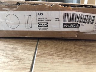 Estructura armario IKEA PAX Blanco (75x58x236 cm)
