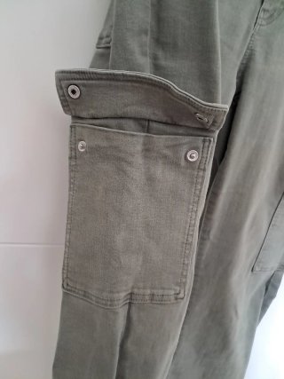 Pantalón cargo denim verde