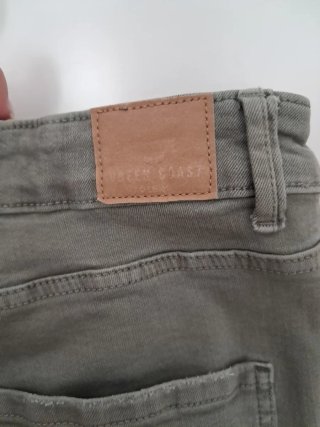 Pantalón cargo denim verde