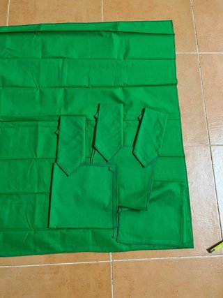 Juego mantel y servilletas verde