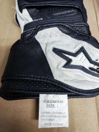 Guantes Alpinestars Moto Negros y Blanco