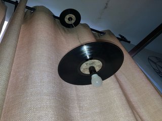 Candeeiro teto discos vinil