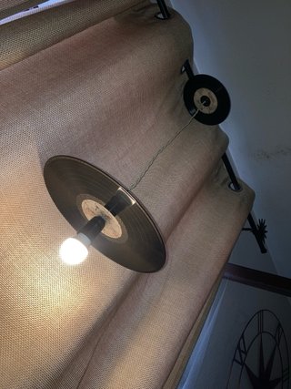 Candeeiro teto discos vinil