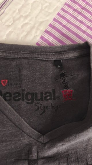 Camiseta Desigual gris con estampado