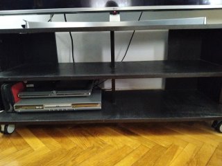 Mueble TV madera negro