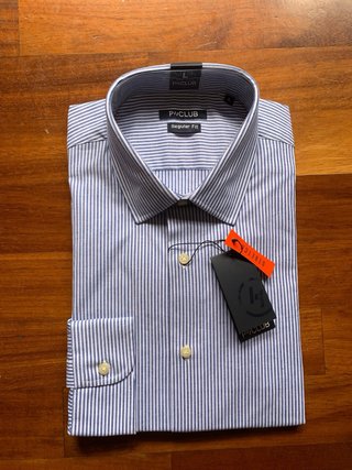 Camicia P/CLUB Uomo Taglia L Righe Blu/Bianco