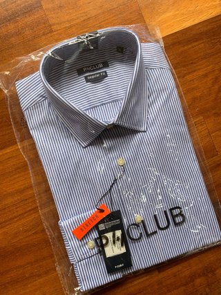 Camicia P/CLUB Uomo Taglia L Righe Blu/Bianco