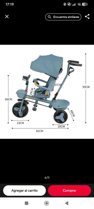 Triciclo para bebés desde 10 meses