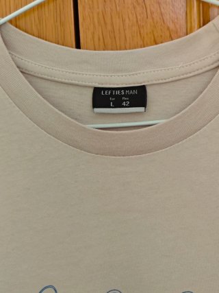 Camiseta Beige Manga Corta Hombre LEFTIES Talla L