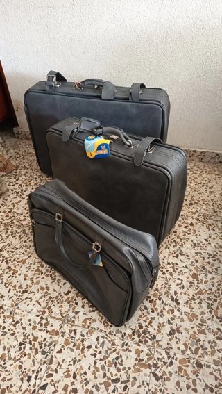 Juego 3 Maletas Vintage Malker Gris