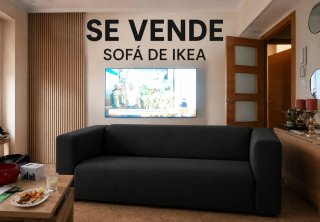 Sofá Ikea Negro Terciopelo