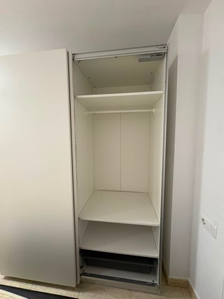 Armario blanco 2 puertas correderas