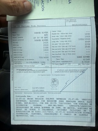 Land Rover Range Rover 1992