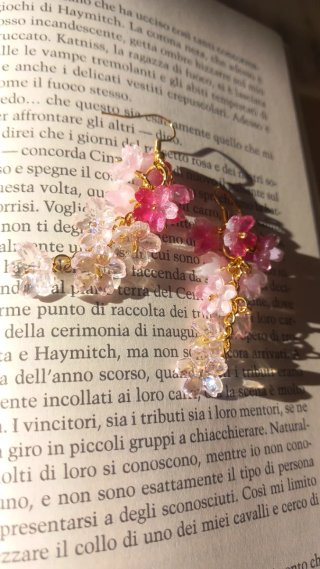 Orecchini handmade Sakura pendenti