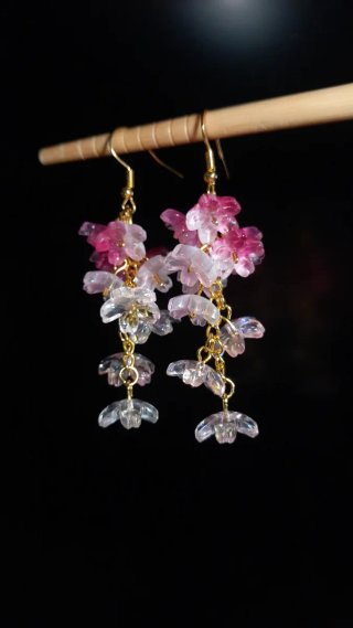 Orecchini handmade Sakura pendenti
