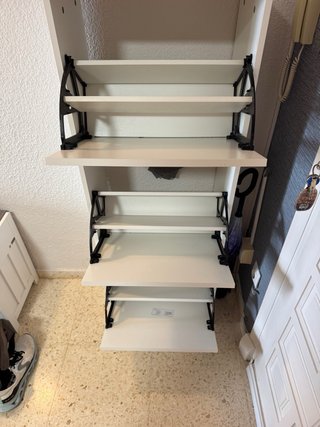 Zapatero IKEA BISSA blanco 3 compartimentos