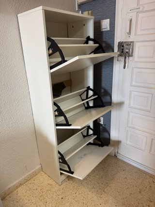 Zapatero IKEA BISSA blanco 3 compartimentos