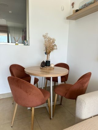 Mesa Comedor Redonda Madera y Metal