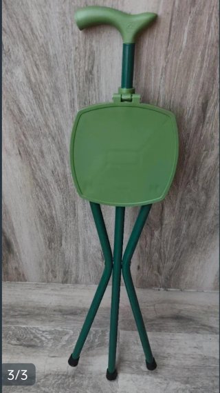 Silla bastón plegable verde