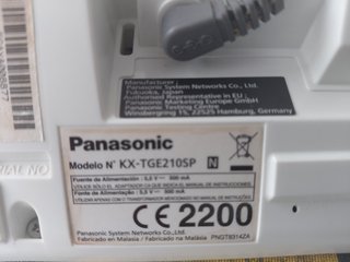 Teléfono Inalámbrico Panasonic KX-TGE210SP Blanco