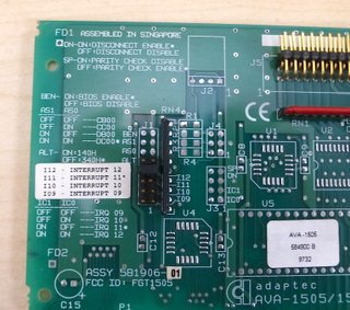 Adaptec AVA-1505 1515 ISA 16bit SCSI card DOS WIN