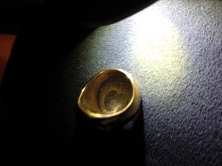 Anillo Oro 18K con Cristal Azul