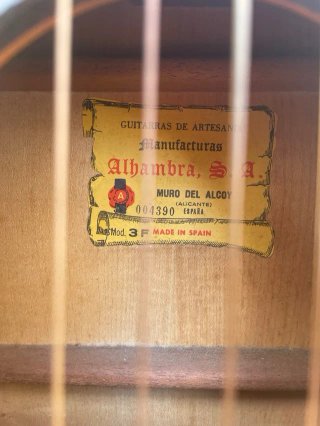 Alhambra 3F Guitarra Flamenca