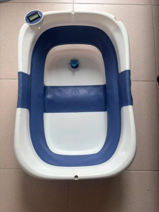 Bañera bebé plegable con termómetro