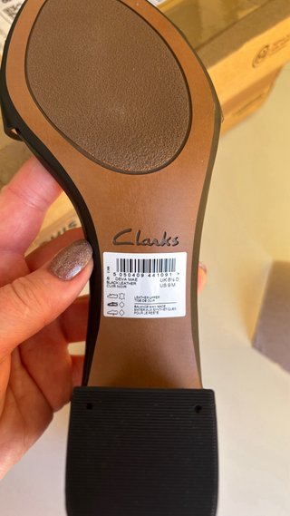 Sandalias Clarks Talla 40 Tacón Bloque Negro
