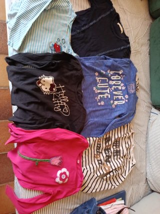 Lote 6 camisetas manga larga niña T6-7