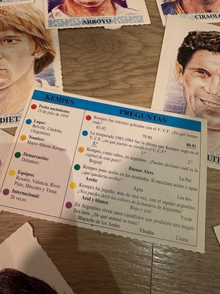 Cartas Tetrabol Valencia CF Las provincias 1994