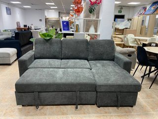 REBAJA Sofá cama gris oscuro con arcón