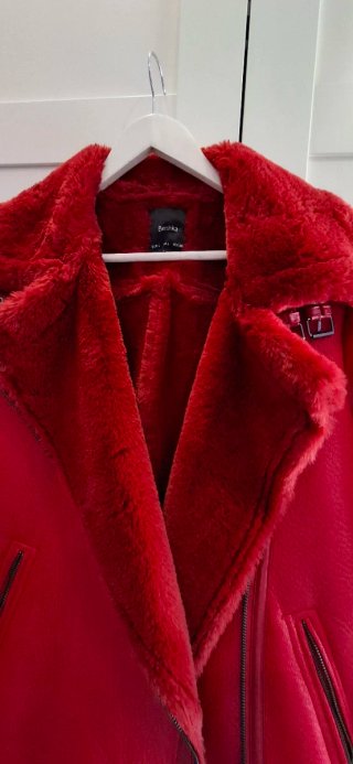 Chaqueta Biker Roja Bershka