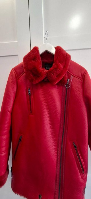 Chaqueta Biker Roja Bershka