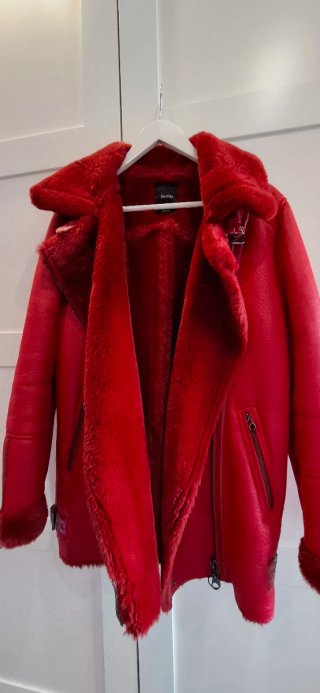Chaqueta Biker Roja Bershka