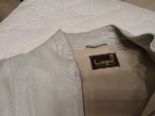 Cazadora Piel Caballero Blanca
